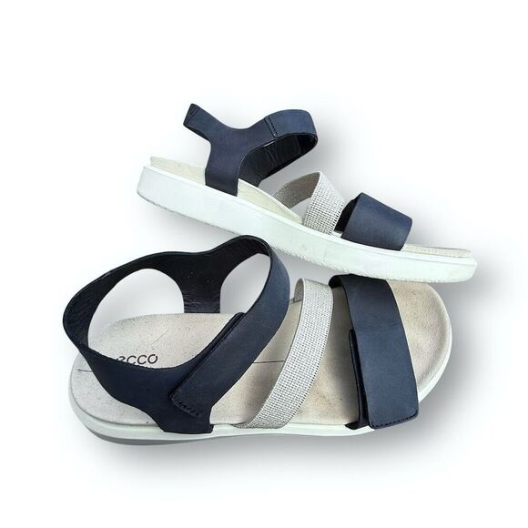 ECCO Women's Flowt 2 Band Blue Slingback Sandals Size EU 37 - Picture 9 of 14